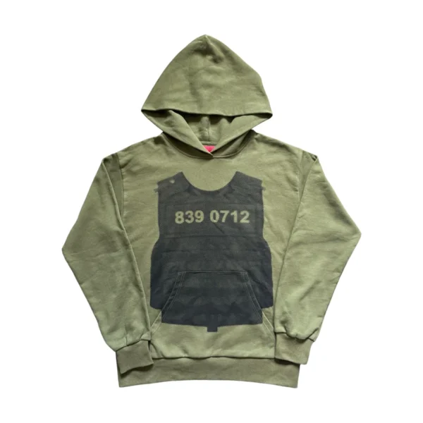 Greer Street Olive Vest Hoodie